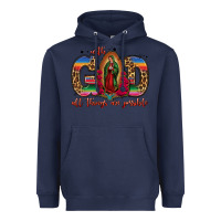 Navy with god all things are possible lady of guadalupe Heavyweight Hoodie - Jasminsmagicworld