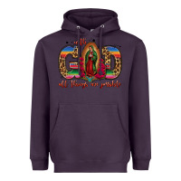 Plum with god all things are possible lady of guadalupe Heavyweight Hoodie - Jasminsmagicworld