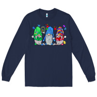 Navy autism gnome Long Sleeve Tee - JahusDesignShop