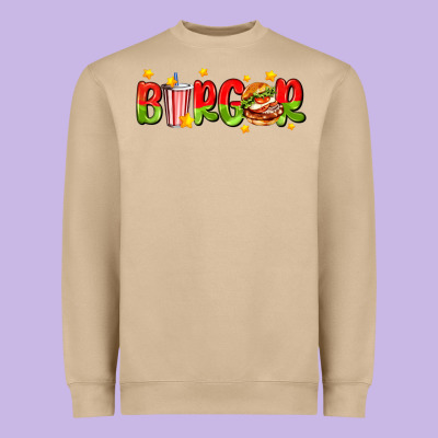 Burger With Coke And Stars Heavyweight Sweatshirt Designed By Adodesignshop