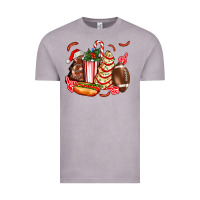 Vintage Zinc Christmas tree cake American football  ball and hot dogs ado Vintage Tee - AdoDesignShop