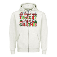 Oatmeal Heather it's beginning to cost a lot like christmas Zipper Hoodie - MaliasSmallBusiness