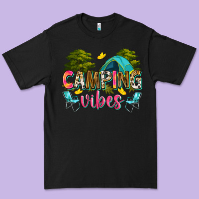 Camping Vibes Premium Tee Designed By Zillion Design Studio