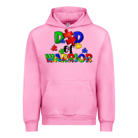 Fuchsia Pink Dad of warrior Urban Hoodie - CowGirlArtShop