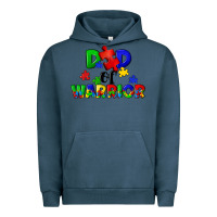 Pigment Midnight Navy Dad of warrior Urban Hoodie - CowGirlArtShop