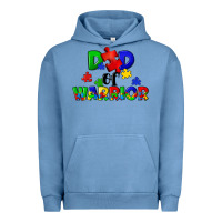 Pigment Pebble Blue Dad of warrior Urban Hoodie - CowGirlArtShop