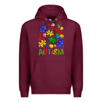 Burgundy autism Premium Hoodie - JahusDesignShop