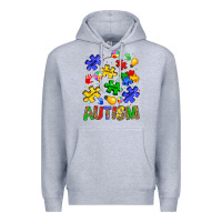 Heather Grey autism Premium Hoodie - JahusDesignShop