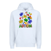 White autism Premium Hoodie - JahusDesignShop
