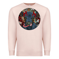 Pale Pink Black Angus Calf Christmas Premium Sweatshirt - RanaPortraitStore