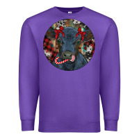 Purple Black Angus Calf Christmas Premium Sweatshirt - RanaPortraitStore