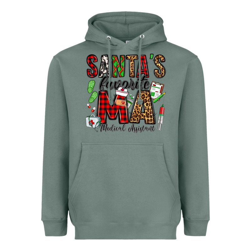 Santa's Favorite Ma Medical Assistant Heavyweight Hoodie by Jasminsmagicworld | Teevron