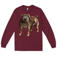 Burgundy Duroc Pig Long Sleeve Tee - LillyAllenDesigns