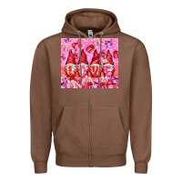 Chestnut love gnomies with gift boxes Zipper Hoodie - NancyCooperArtShop