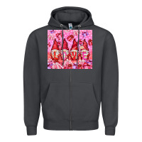 Smoke love gnomies with gift boxes Zipper Hoodie - NancyCooperArtShop