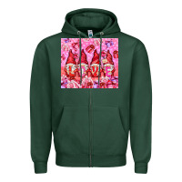 Sports Green love gnomies with gift boxes Zipper Hoodie - NancyCooperArtShop