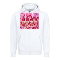 White love gnomies with gift boxes Zipper Hoodie - NancyCooperArtShop