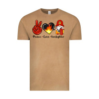 Peace Love Firefighter Vintage Tee | Teevron