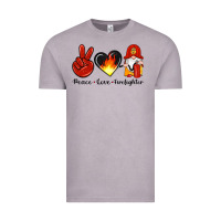 Vintage Zinc peace love firefighter Vintage Tee - Artiststas