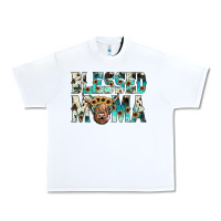 White blessed mama Urban Heavy Tee - JahusDesignShop