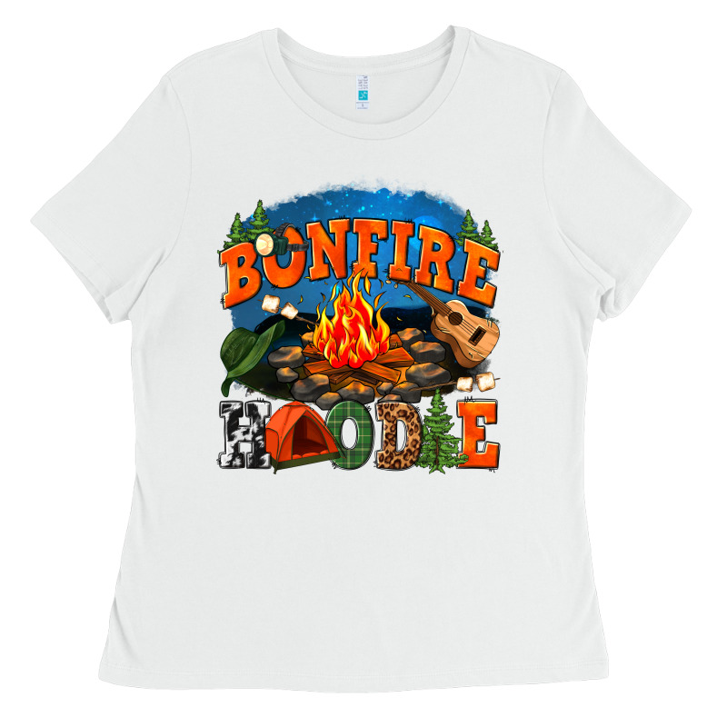 Bonfire Hoodie Ladies Tee by texasbilliewilder | Teevron