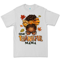 Dove Grey one thankful mama afro messy bun Premium Tee - texasbilliewilder