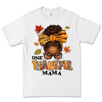 White one thankful mama afro messy bun Premium Tee - texasbilliewilder
