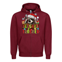 Burgundy lets get trashed with raccoon Zipper Hoodie - MaliasSmallBusiness