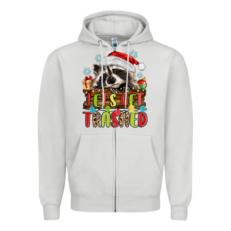 Lets Get Trashed With Raccoon Zipper Hoodie by MaliasSmallBusiness | Teevron