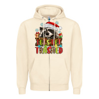 Sandshell lets get trashed with raccoon Zipper Hoodie - MaliasSmallBusiness