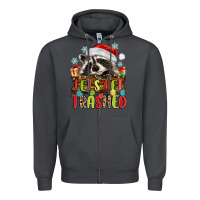 Smoke lets get trashed with raccoon Zipper Hoodie - MaliasSmallBusiness