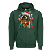 Sports Green lets get trashed with raccoon Zipper Hoodie - MaliasSmallBusiness