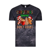 Cloud Black christmas calories dont count with  christmas tree cake and cookies ad Vintage Tee - AdoDesignShop