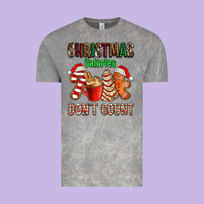 Christmas Calories Dont Count With  Christmas Tree Cake And Cookies Ad Vintage Tee Designed By Adodesignshop