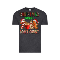 Vintage Black christmas calories dont count with  christmas tree cake and cookies ad Vintage Tee - AdoDesignShop