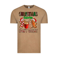 Vintage Coffee christmas calories dont count with  christmas tree cake and cookies ad Vintage Tee - AdoDesignShop