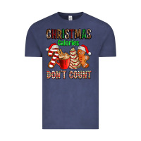 Vintage Denim christmas calories dont count with  christmas tree cake and cookies ad Vintage Tee - AdoDesignShop