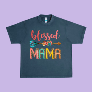 Blessed Mama Urban Heavy Tee Designed By Jahusdesignshop