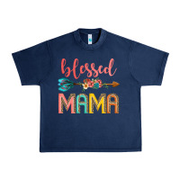 Navy blessed mama Urban Heavy Tee - JahusDesignShop