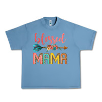 Pebble Blue blessed mama Urban Heavy Tee - JahusDesignShop