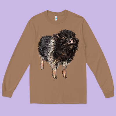 Baby Hampshire Pig Long Sleeve Tee Designed By Lillyallendesigns