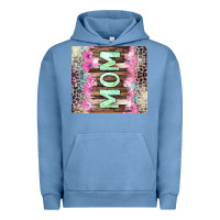 Pigment Pebble Blue Mom leopard Urban Hoodie - CowGirlArtShop