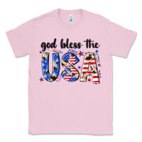 Bubblegum Pink god bless the usa Classic Tee - NancyCooperArtShop