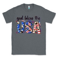 Charcoal Heather god bless the usa Classic Tee - NancyCooperArtShop