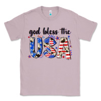 Lilac god bless the usa Classic Tee - NancyCooperArtShop