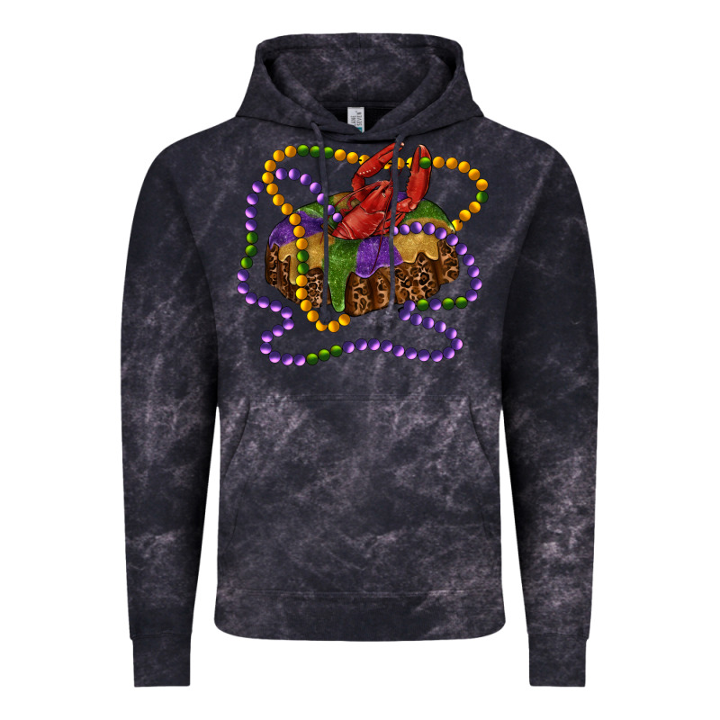 Mardi Gras Craw Fish King Cake With Leopard Vintage Hoodie by RanaPortraitStore | Teevron