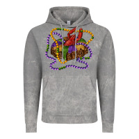 Cloud Rock mardi gras craw fish king cake with leopard Vintage Hoodie - RanaPortraitStore