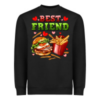 Black best friend hamburger potatoes Heavyweight Sweatshirt - AdoDesignShop