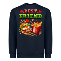Navy best friend hamburger potatoes Heavyweight Sweatshirt - AdoDesignShop