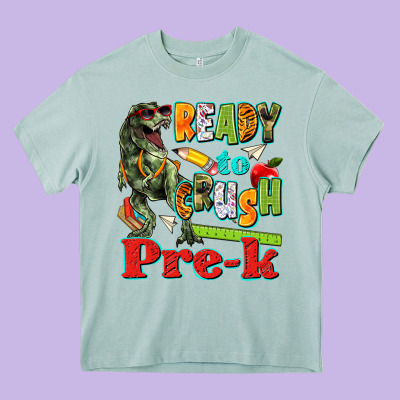Ready To Crush Pre K Heavy Core Tee Designed By Texasbilliewilder